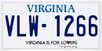 VA license plate VLW1266