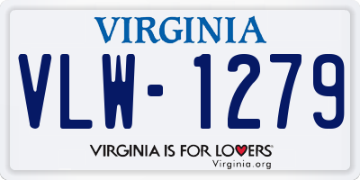 VA license plate VLW1279