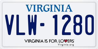 VA license plate VLW1280