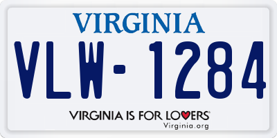 VA license plate VLW1284