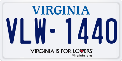 VA license plate VLW1440