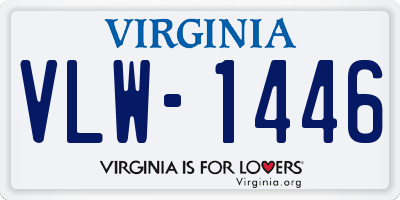 VA license plate VLW1446