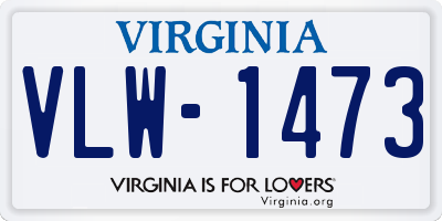 VA license plate VLW1473