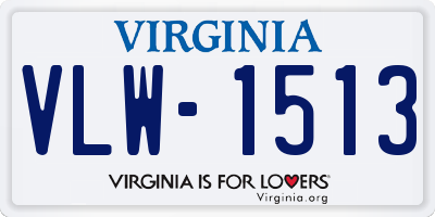 VA license plate VLW1513