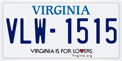 VA license plate VLW1515