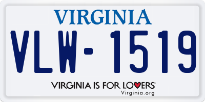 VA license plate VLW1519