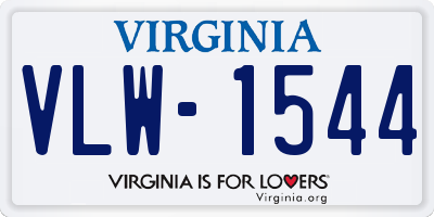 VA license plate VLW1544