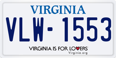 VA license plate VLW1553