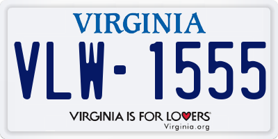 VA license plate VLW1555