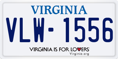 VA license plate VLW1556