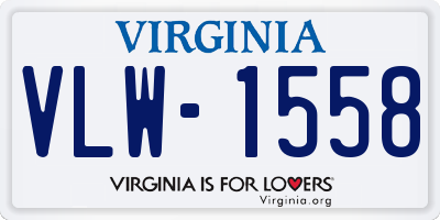 VA license plate VLW1558