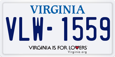 VA license plate VLW1559