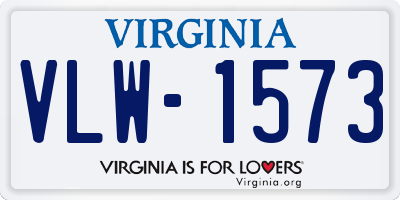 VA license plate VLW1573