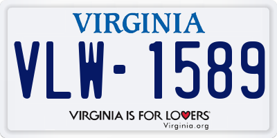 VA license plate VLW1589