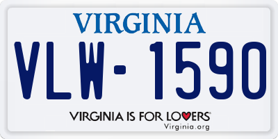 VA license plate VLW1590