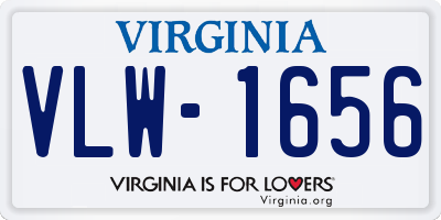 VA license plate VLW1656