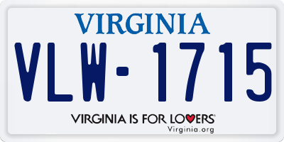 VA license plate VLW1715