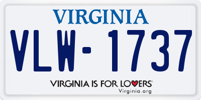 VA license plate VLW1737