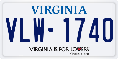 VA license plate VLW1740