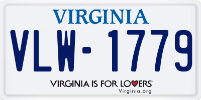 VA license plate VLW1779