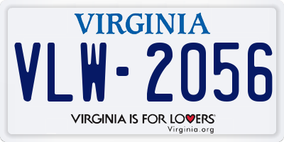 VA license plate VLW2056