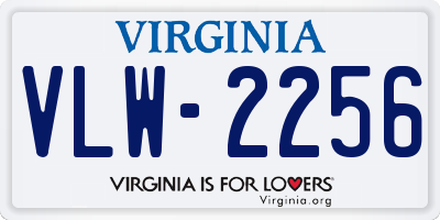 VA license plate VLW2256