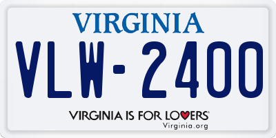 VA license plate VLW2400