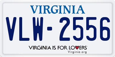 VA license plate VLW2556