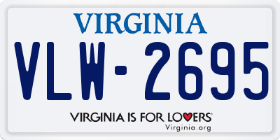 VA license plate VLW2695