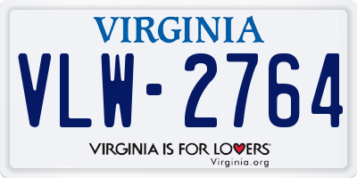 VA license plate VLW2764