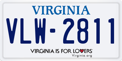 VA license plate VLW2811