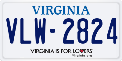 VA license plate VLW2824