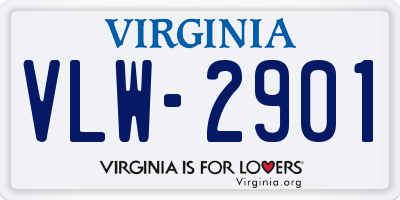 VA license plate VLW2901