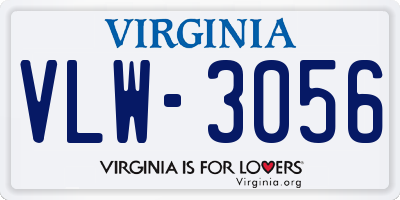 VA license plate VLW3056