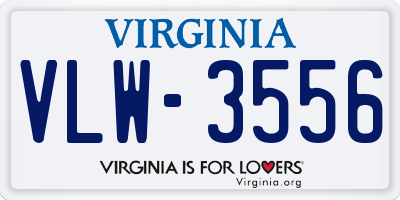 VA license plate VLW3556