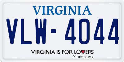 VA license plate VLW4044