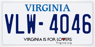 VA license plate VLW4046