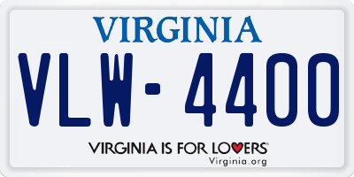 VA license plate VLW4400