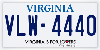 VA license plate VLW4440