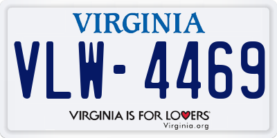 VA license plate VLW4469