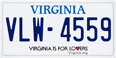 VA license plate VLW4559