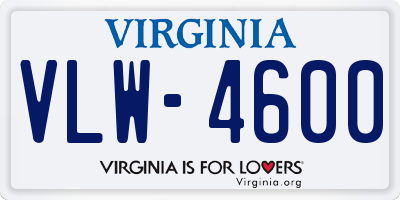 VA license plate VLW4600