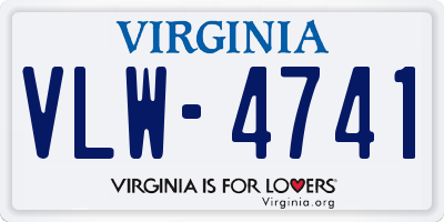 VA license plate VLW4741