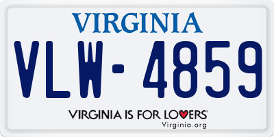 VA license plate VLW4859