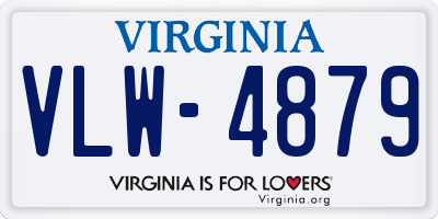 VA license plate VLW4879