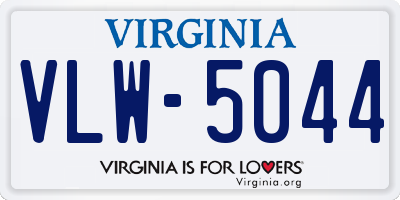 VA license plate VLW5044