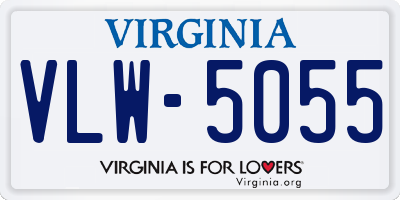 VA license plate VLW5055