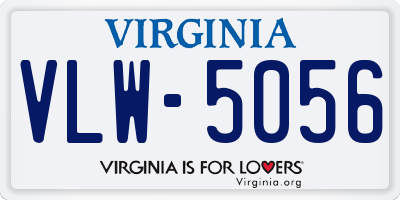 VA license plate VLW5056