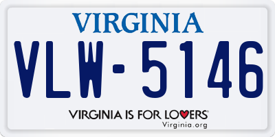 VA license plate VLW5146