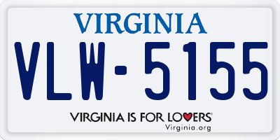 VA license plate VLW5155